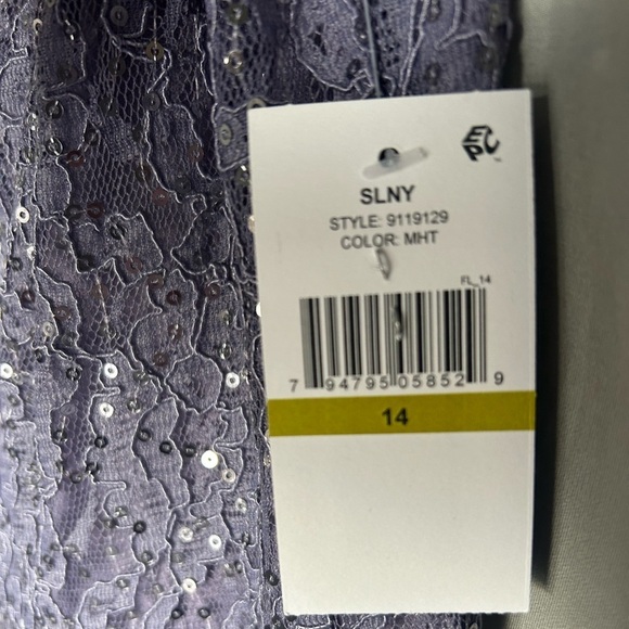 SLNY Lavender Sequin Midi Dress - Picture 9 of 10